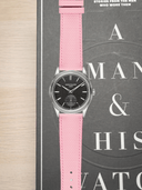 MTO Sailcloth FKM Rubber Strap in Pink with Spring Deployant Clasp