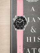MTO Sailcloth FKM Rubber Strap in Pink for Omega Seamaster