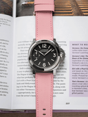 MTO Sailcloth FKM Rubber Strap in Pink for Panerai