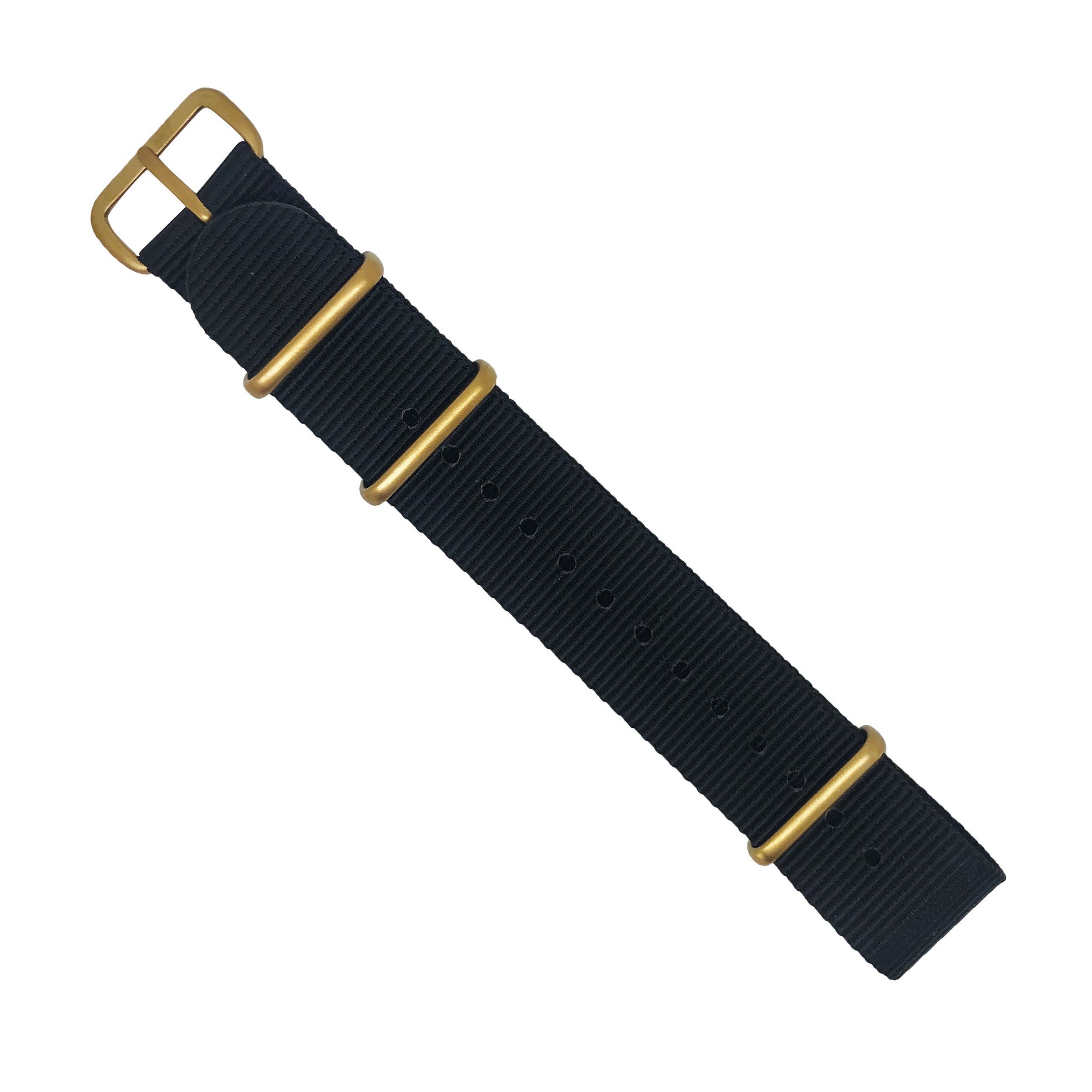 Premium Nato Strap in Black – Nomad Watch Works - Main Image