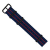 Premium Nato Strap in Blue Double Red - Nomad Watch Works SG