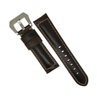 M2 Oil Waxed Leather Watch Strap in Maroon - Nomad Watch Works SG