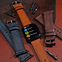 Emery Signature Pueblo Leather Strap in Cognac (38, 40, 41mm) - Nomad Watch Works SG