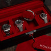 Monad Legacy Black Watch Box in Red (4 Slots)