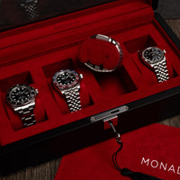 Monad Legacy Black Watch Box in Red (4 Slots)