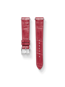 MTO Crocodile Leather Strap in Red (Semi-Glossy) for Cartier Santos Dumont