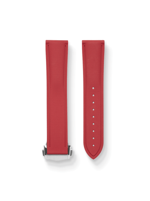 Loopless FKM Rubber Strap in Red - Nomad Watch Works SG
