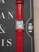 Classic Croc Embossed Leather Strap in Red
