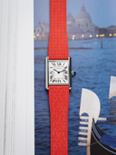 TrimFIT Mosaic FKM Rubber Strap in Red for Cartier Tank