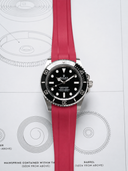 TrimFIT Sports FKM Rubber Strap in Red for Rolex Submariner