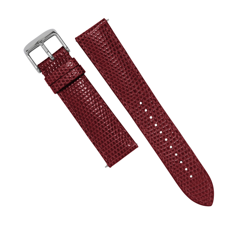 MTO Lizard Skin Watch Strap in Red