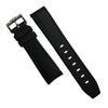 Retro Curved End Rubber Strap for Omega x Swatch Moonswatch in Black - Nomad Watch Works SG