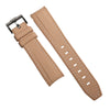 Retro Curved End Rubber Strap for Omega x Swatch Moonswatch in Biege - Nomad Watch Works SG