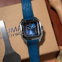 MTO Sea Snake Leather Strap in Blue