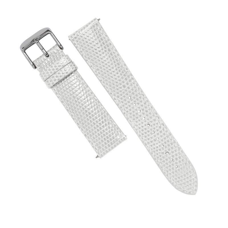 MTO Lizard Skin Watch Strap in Silver