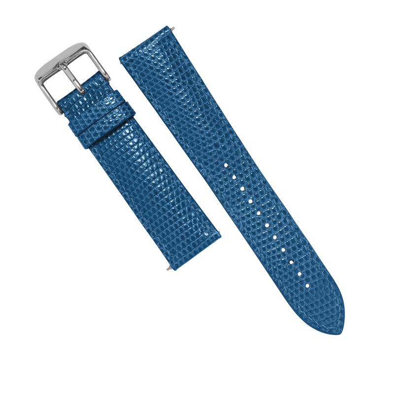 MTO Lizard Skin Watch Strap in Blue