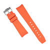 Curved End FKM Rubber Strap for Rolex Submariner in Orange (21mm)