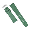 Curved End FKM Rubber Strap for Rolex Submariner in Green (21mm)