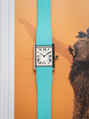 TrimFIT Mosaic FKM Rubber Strap in Turquoise for Cartier Tank