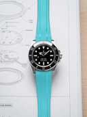 TrimFIT Sports FKM Rubber Strap in Tiffany for Rolex Submariner