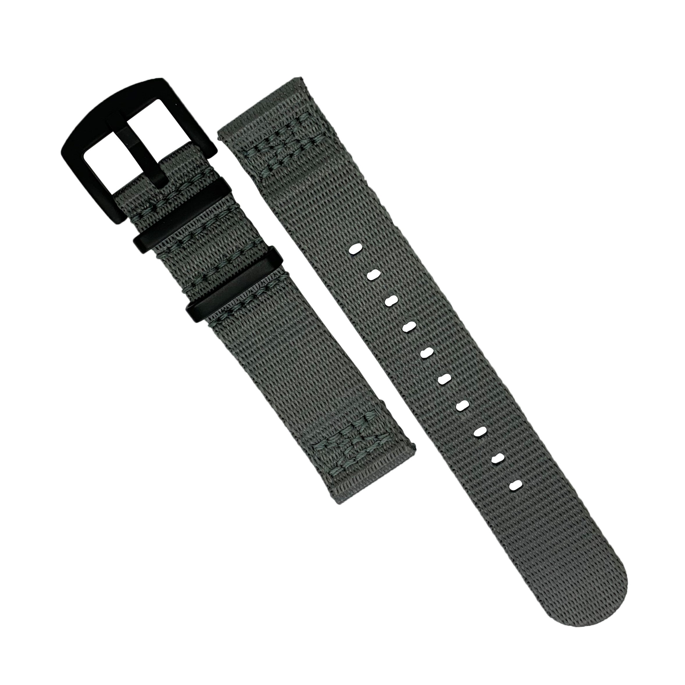Seat Belt Nato Strap in Grey (Apple Watch) - Nomad Watch Works SG