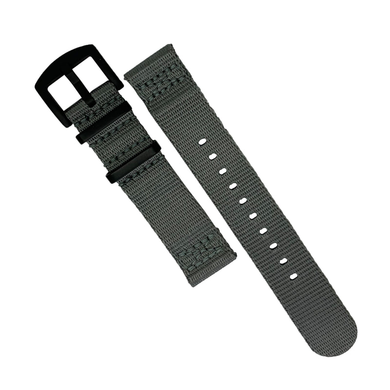 Seat Belt Nato Strap in Grey (Apple Watch) - Nomad Watch Works SG