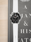 MTO Sailcloth FKM Rubber Strap in White for Omega Seamaster