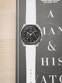 MTO Sailcloth FKM Rubber Strap in White for Omega Speedmaster
