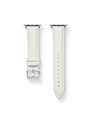 Classic Togo Leather Strap in White for Apple Watch