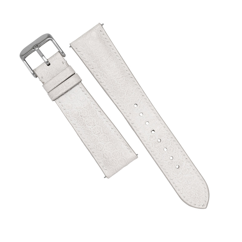 MTO Sea Snake Leather Strap in White