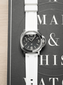 Marine FKM Rubber Strap in White for Panerai