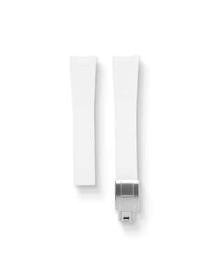 TrimFIT Sports FKM Rubber Strap in White for Tudor Ranger 39