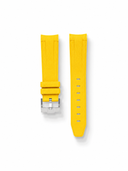 Retro Rubber Strap in Yellow for Omega x Swatch Moonswatch