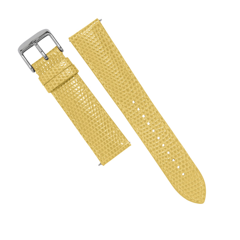 MTO Lizard Skin Watch Strap in Yellow