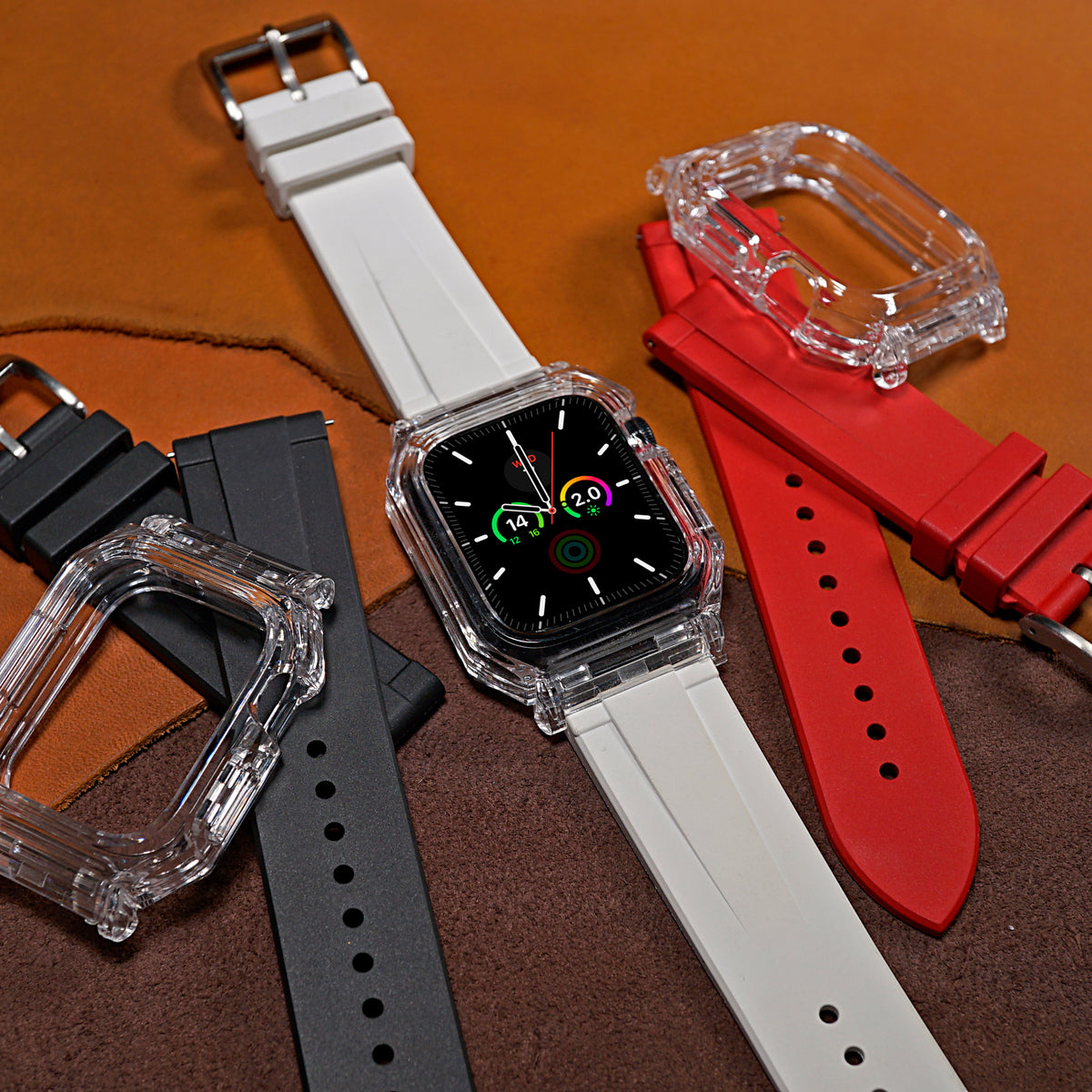 Apple Watch Rubber Mod Kit in White - Nomad Watch Works SG