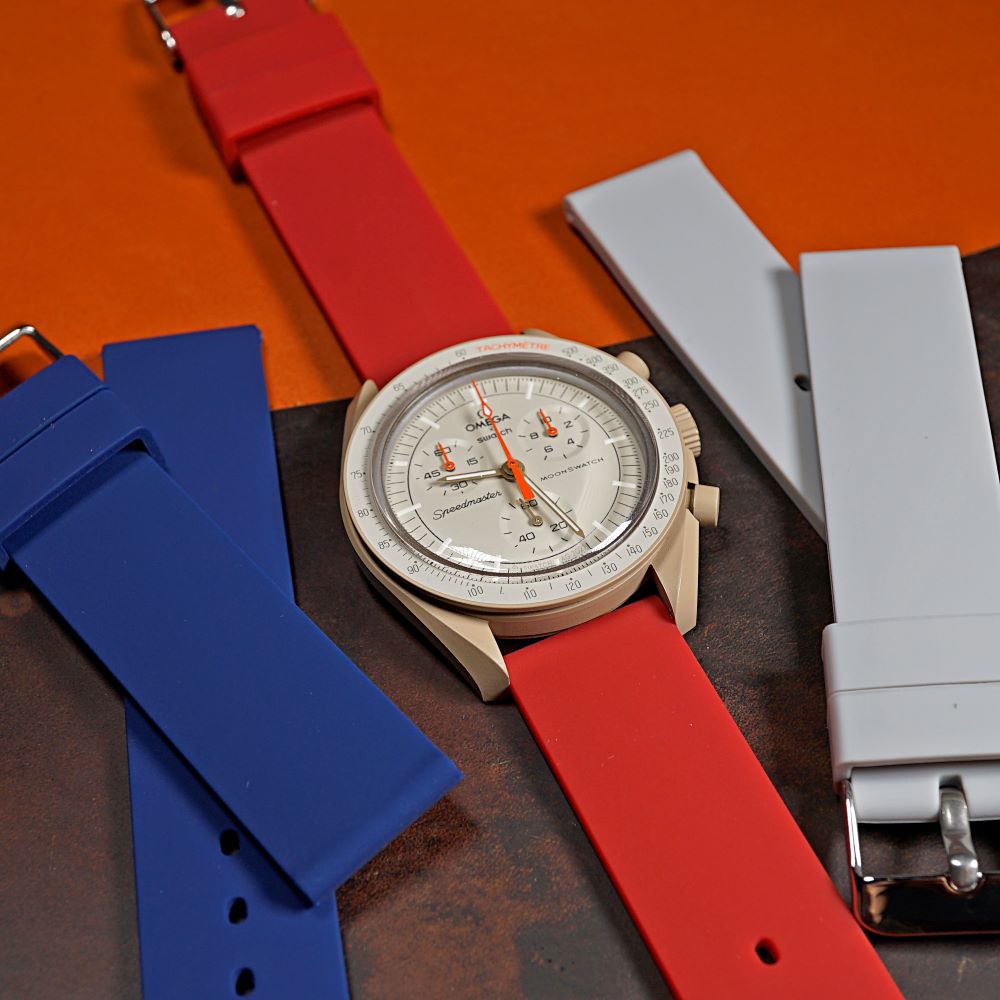 Red rubber 2025 watch band