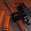 Apple Watch Genuine Croc Pattern Leather Watch Strap in Brown w/ Butterfly Clasp (38, 40, 41mm) - Nomad Watch Works SG