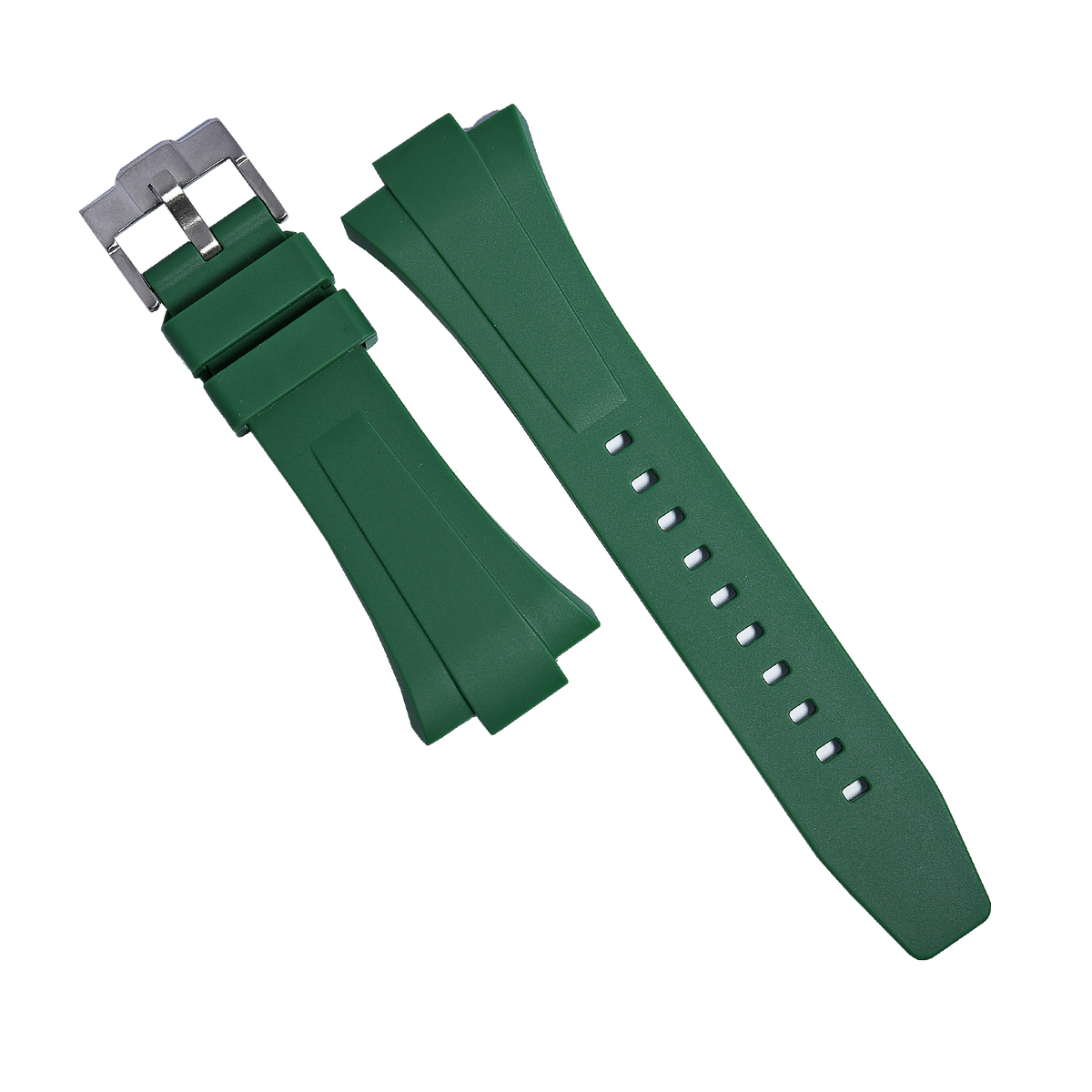 Flex Rubber Strap in Green for Tissot PRX - Nomad Watch Works SG