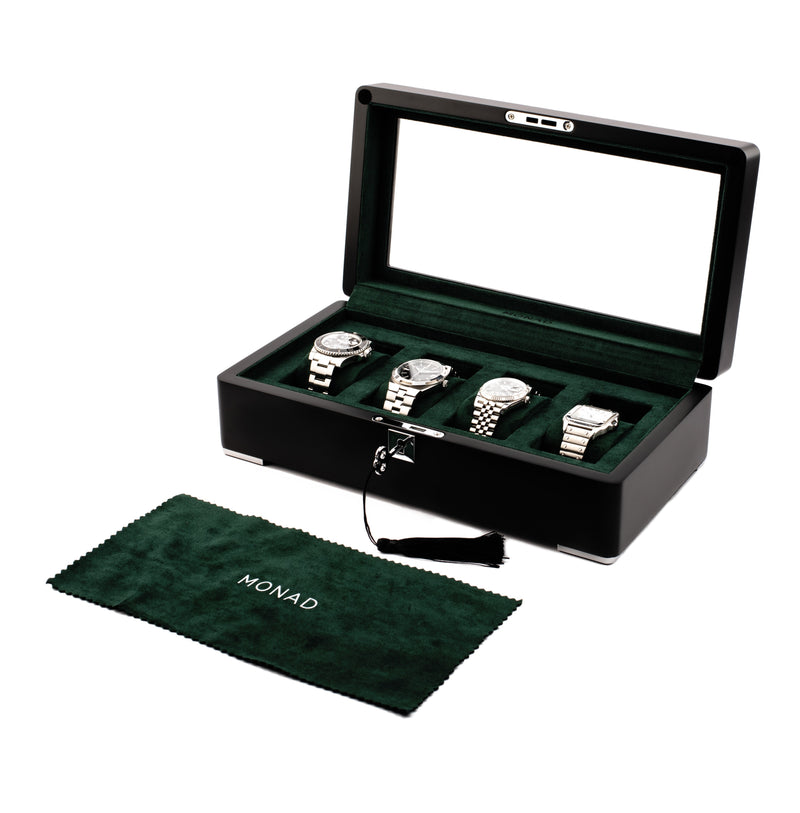 Monad Legacy Black Watch Box in Green (4 Slots)