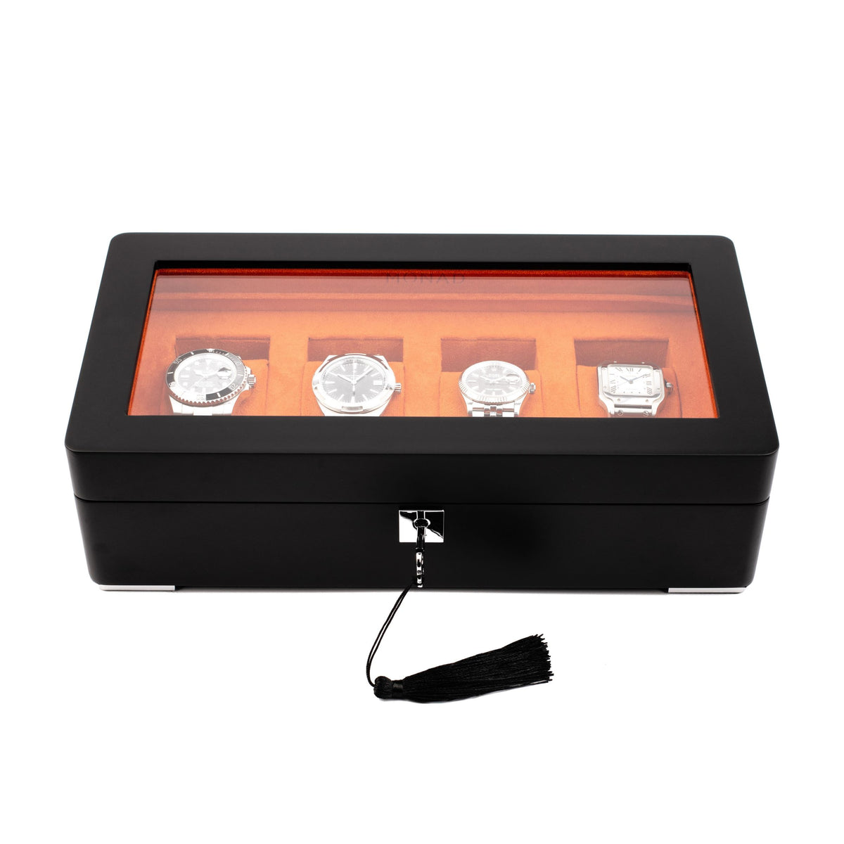 Monad Legacy Black Watch Box in Orange (4 Slots)