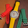 Curved End Rubber Strap for Omega x Swatch Moonswatch in Yellow (20mm) - Nomad Watch Works SG