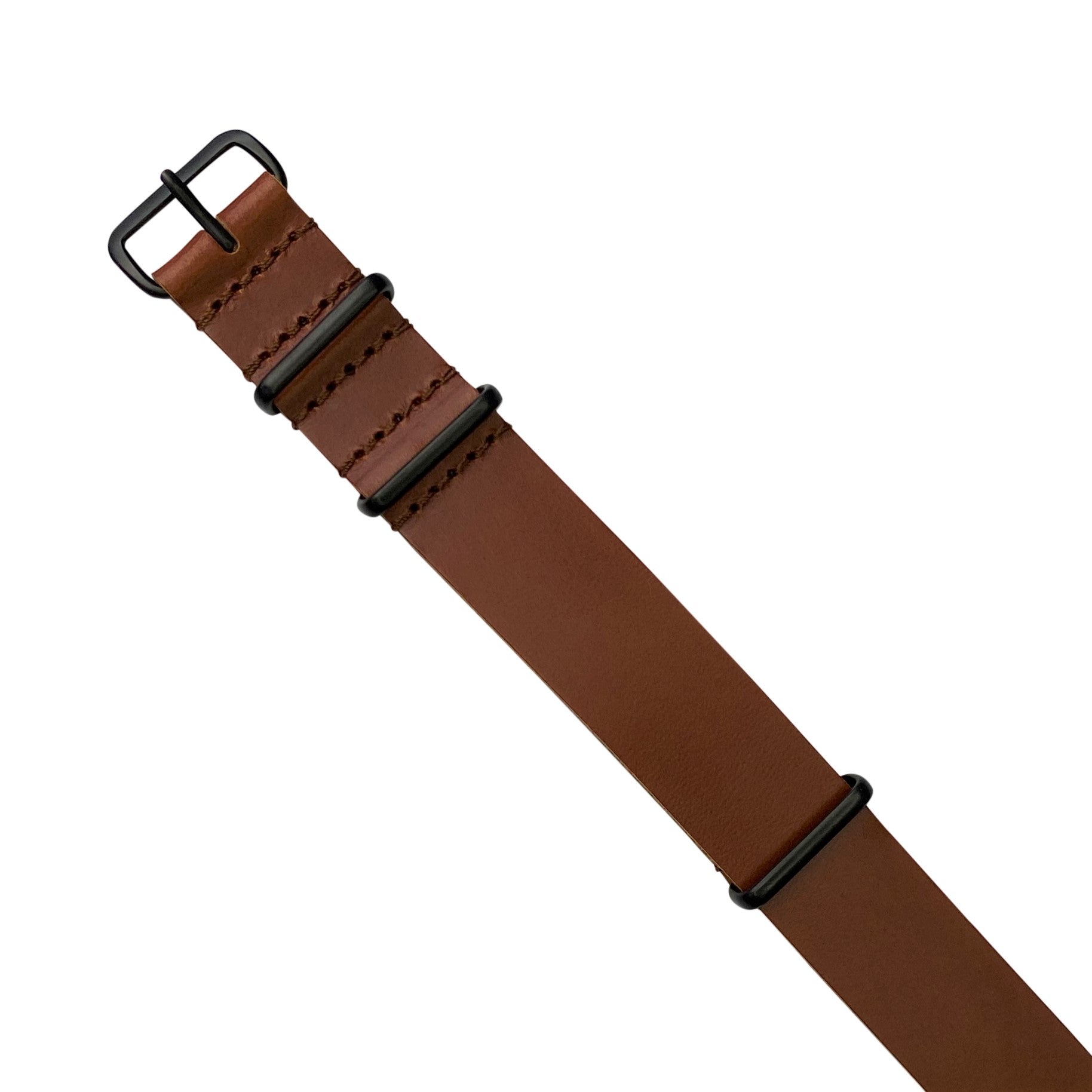 Premium Leather Nato Strap in Tan - Nomad Watch Works SG