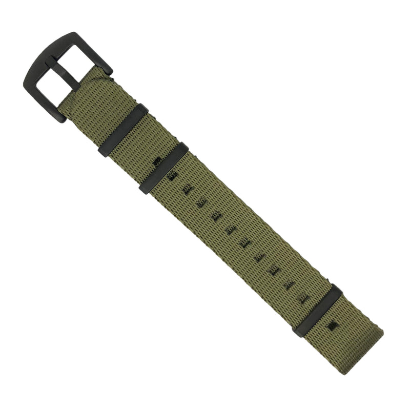 Seat Belt Nato Strap in Olive - Nomad Watch Works SG
