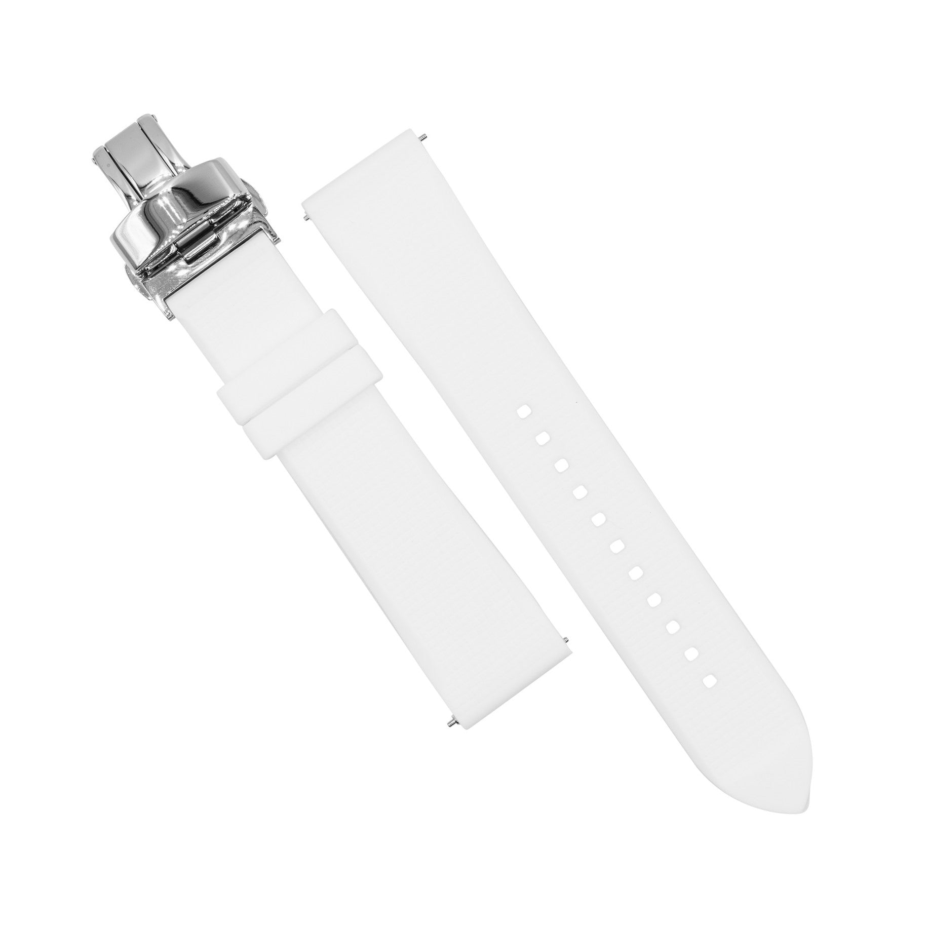 Silicone watch clearance band with clasp