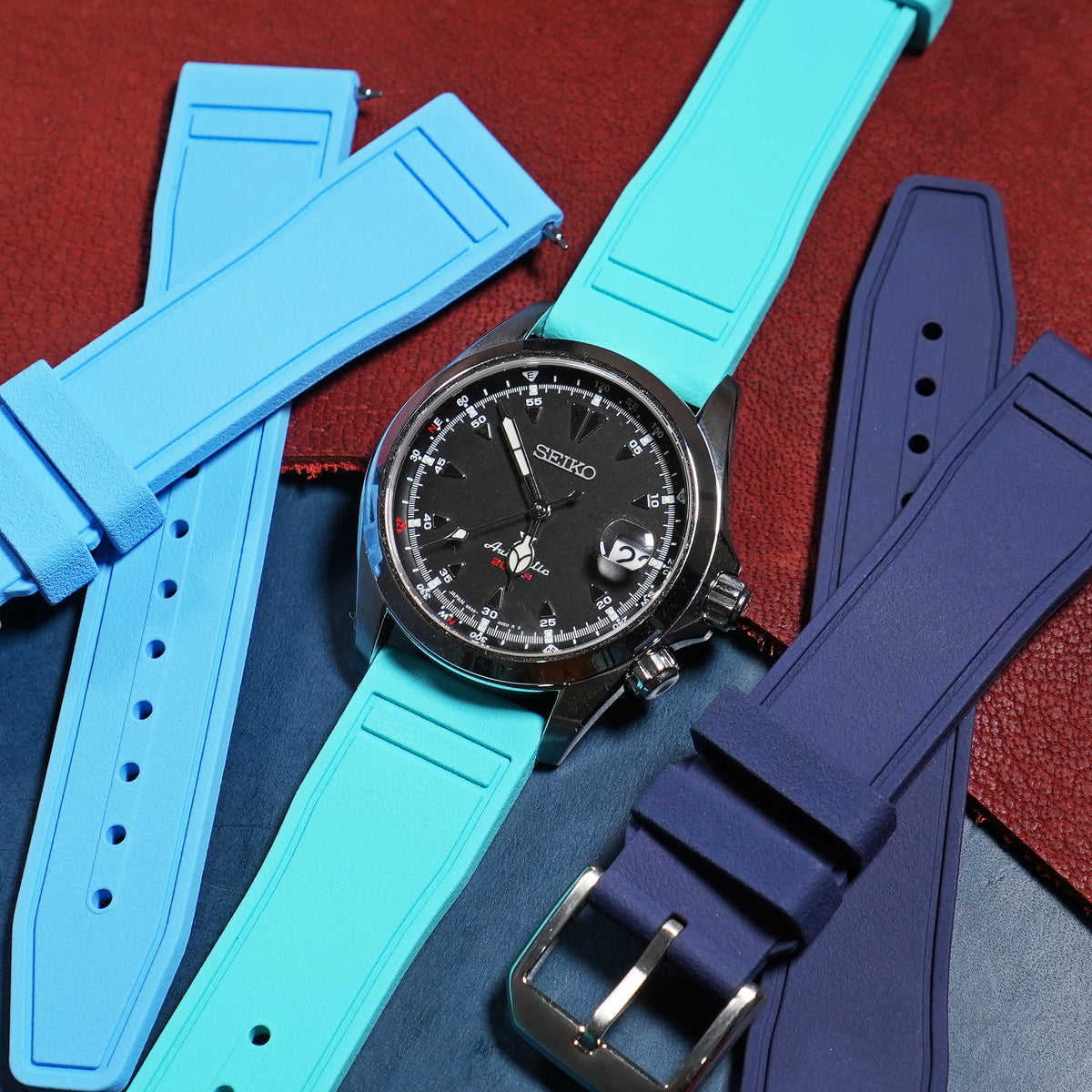 Pilot FKM Rubber Strap in Tiffany - Nomad Watch Works SG