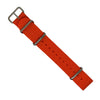 Premium Nato Strap in Orange with Polished Silver Buckle (20mm) - Nomad watch Works