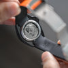 StrapXPro Curved End Rubber Strap for Seiko SKX/5KX in Orange/Black (22mm) - Nomad Watch Works SG