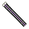 Premium Nato Strap in Regimental Purple with Polished Silver Buckle (20mm) - Nomad watch Works