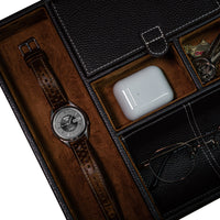Leather Valet Tray in Brown - Nomad watch Works
