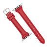 Apple Watch Slim Leather Strap in Red (38, 40, 41mm) - Nomad Watch Works SG